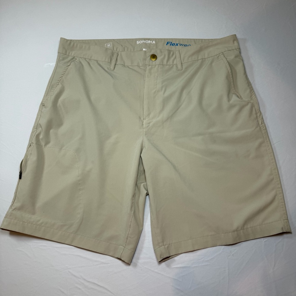 Sonoma Flexwear Men's Tan Athletic Performance Shorts size 38
